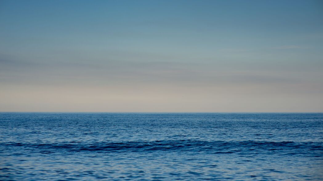 海 水 波浪 地平线 蓝色 4k壁纸 3840x2160