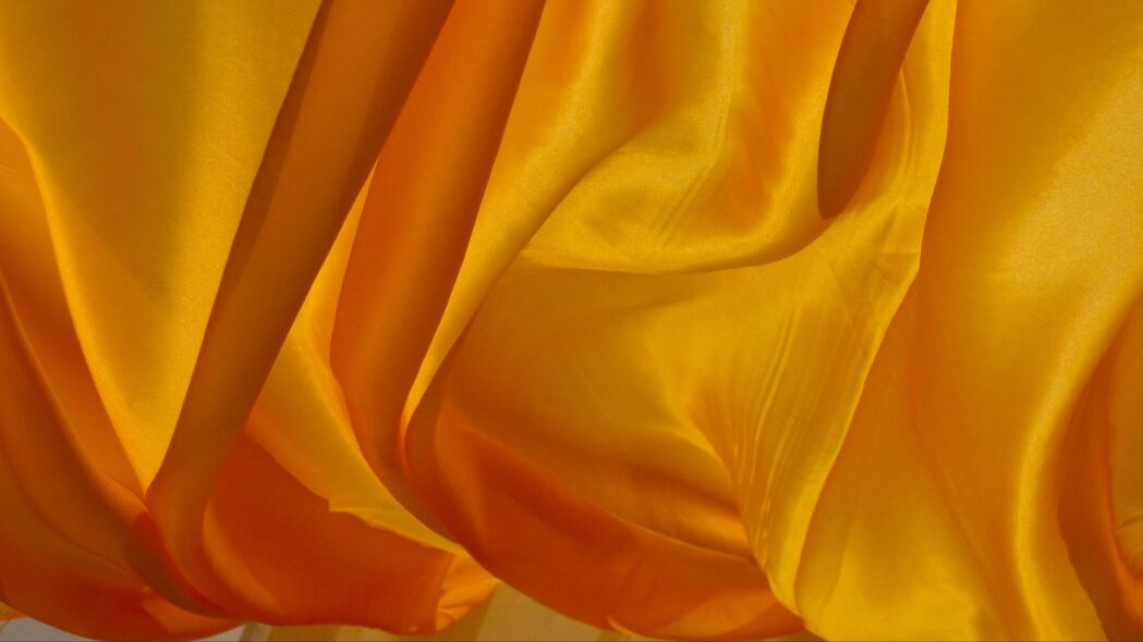 丝绸 织物 折叠 黄色 4k壁纸 3840x2160