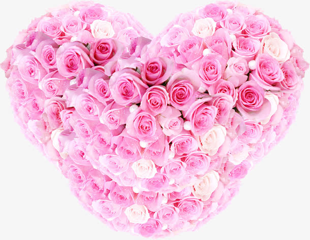 粉色玫瑰花爱心
