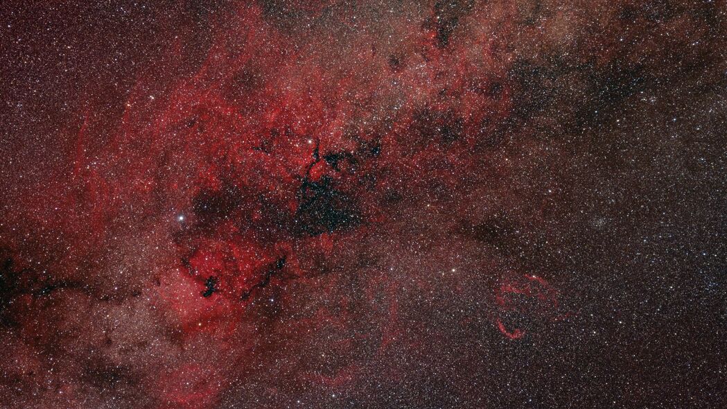 星云 恒星 眩光 红色 太空 4k壁纸 3840x2160