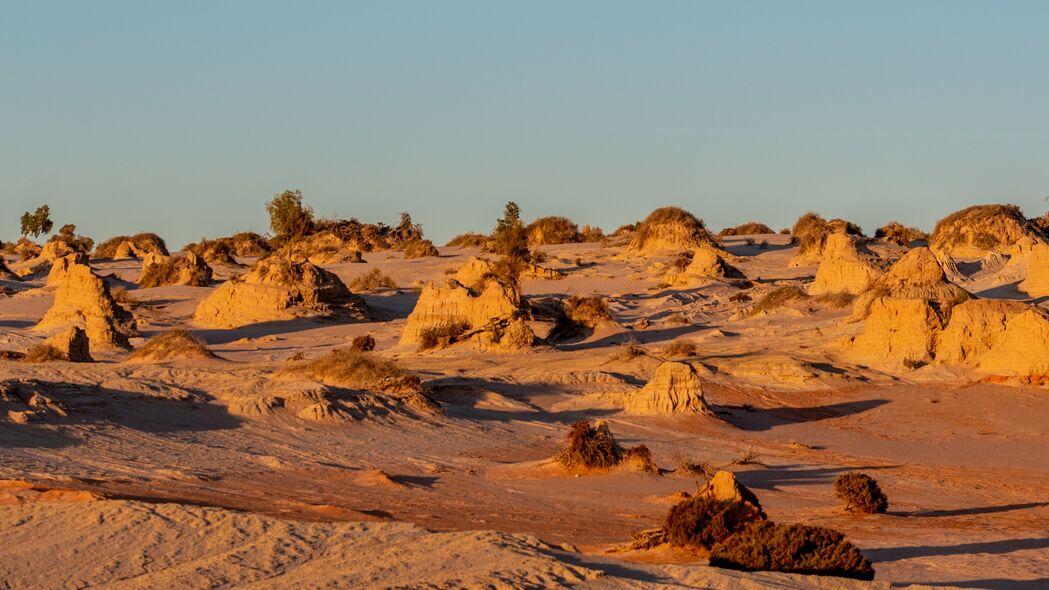 沙漠 岩石 月亮 风景 自然 4k壁纸 3840x2160