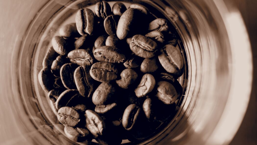咖啡豆 咖啡 罐子 棕色 宏观 4k壁纸 3840x2160
