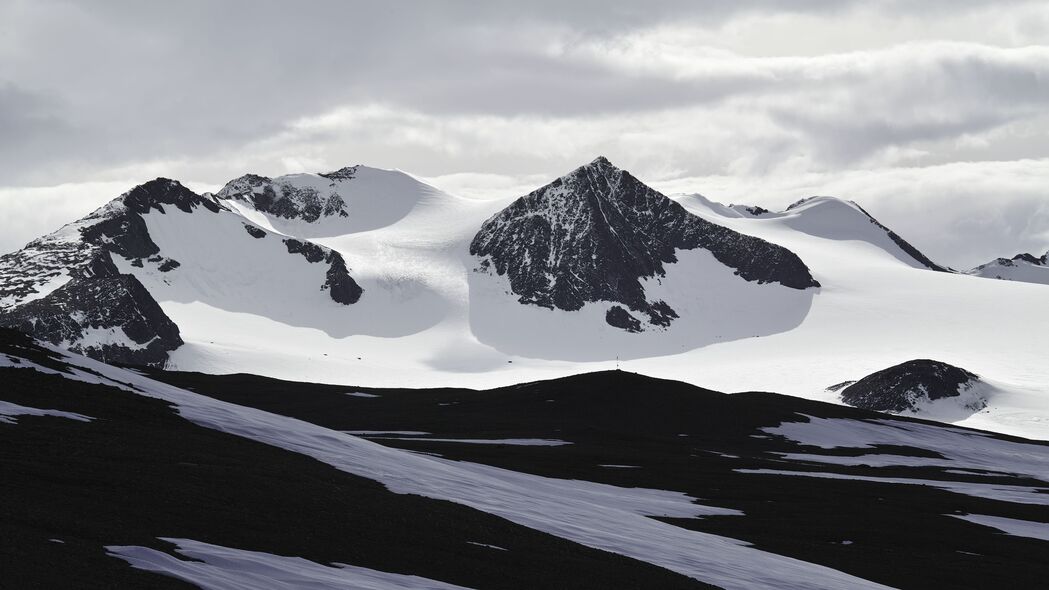 山脉 雪 冬天 自然 风景 4k壁纸 3840x2160