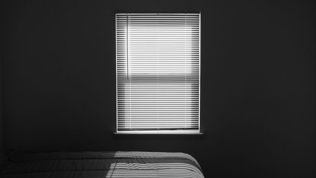 窗户 光线 房间 条纹 黑白 4k壁纸 3840x2160