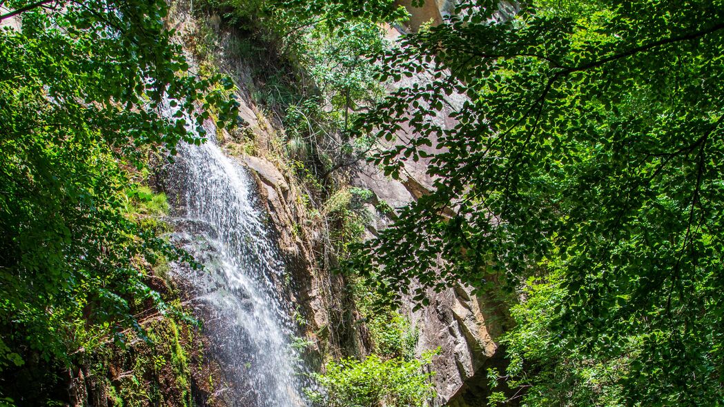 瀑布 水 岩石 树木 景观 自然 4k壁纸 3840x2160