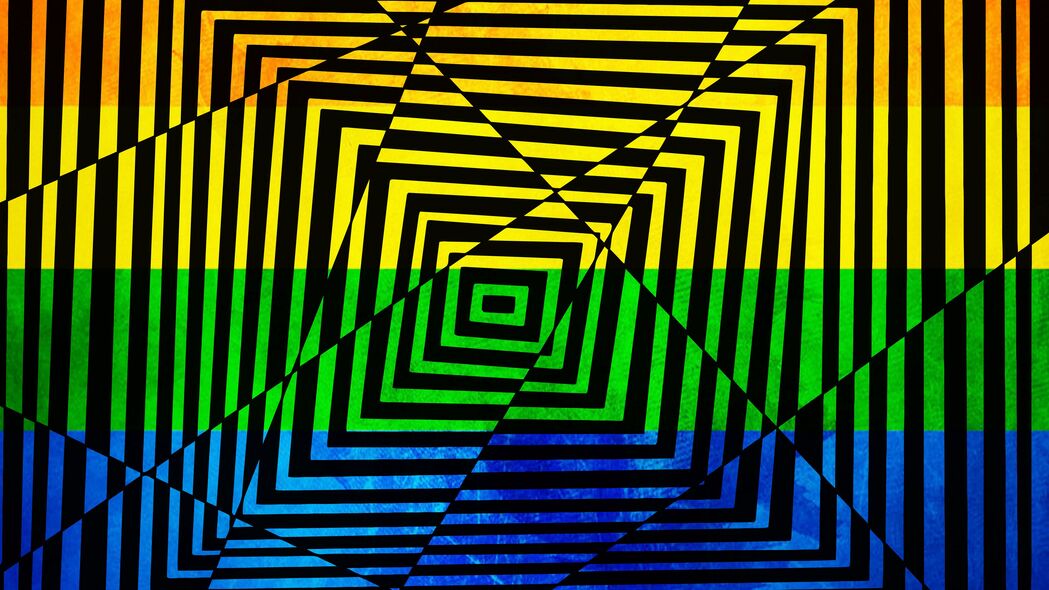 正方形 条纹 形状 幻觉 破碎 彩色 抽象 4k壁纸 3840x2160