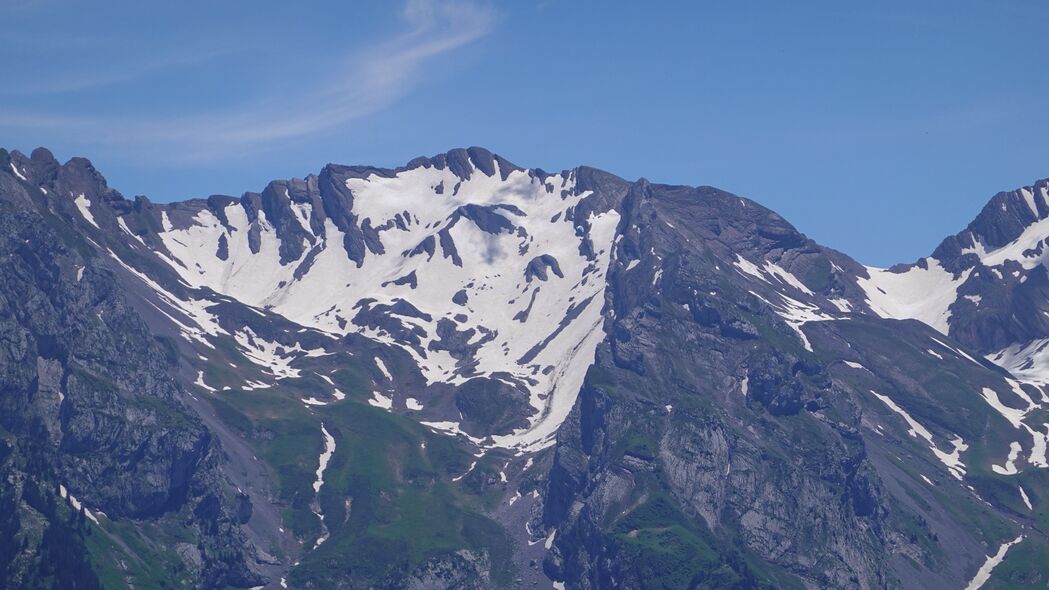 山脉 浮雕 雪 自然 风景 4k壁纸 3840x2160