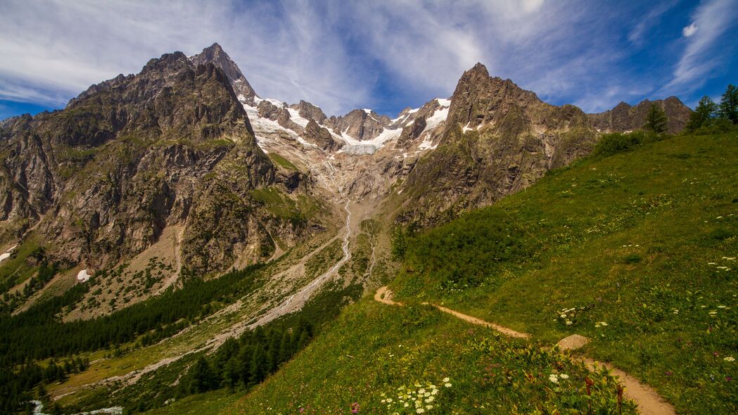 4K高清山脉地貌壁纸，绝美山谷自然景观，3840x2160超清下载