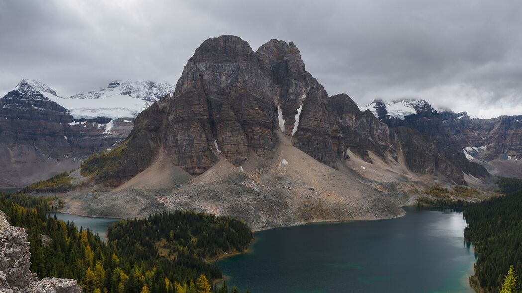 山脉 森林 湖泊 景观 自然 视图 4k壁纸 3840x2160