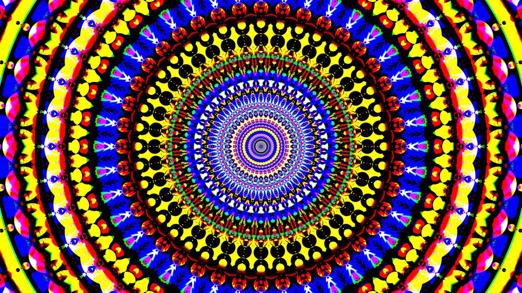 圆形 形状 分形 彩色 抽象 4k壁纸 3840x2160