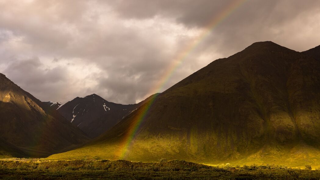 山脉 彩虹 自然 风景 4k壁纸 3840x2160