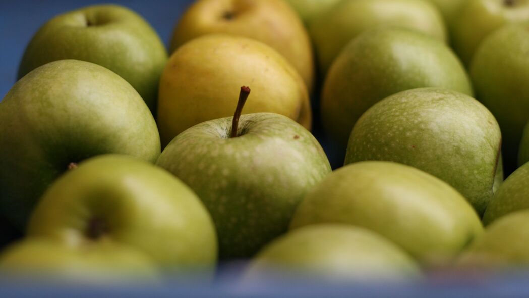 苹果 水果 绿色 宏观 4k壁纸 3840x2160