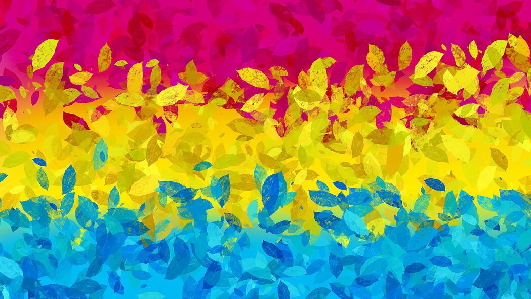 树叶 斑点 条纹 抽象 彩色 明亮的 4k壁纸 3840x2160