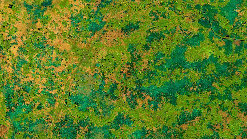 地球 斑点 绿色 抽象 4k壁纸 3840x2160