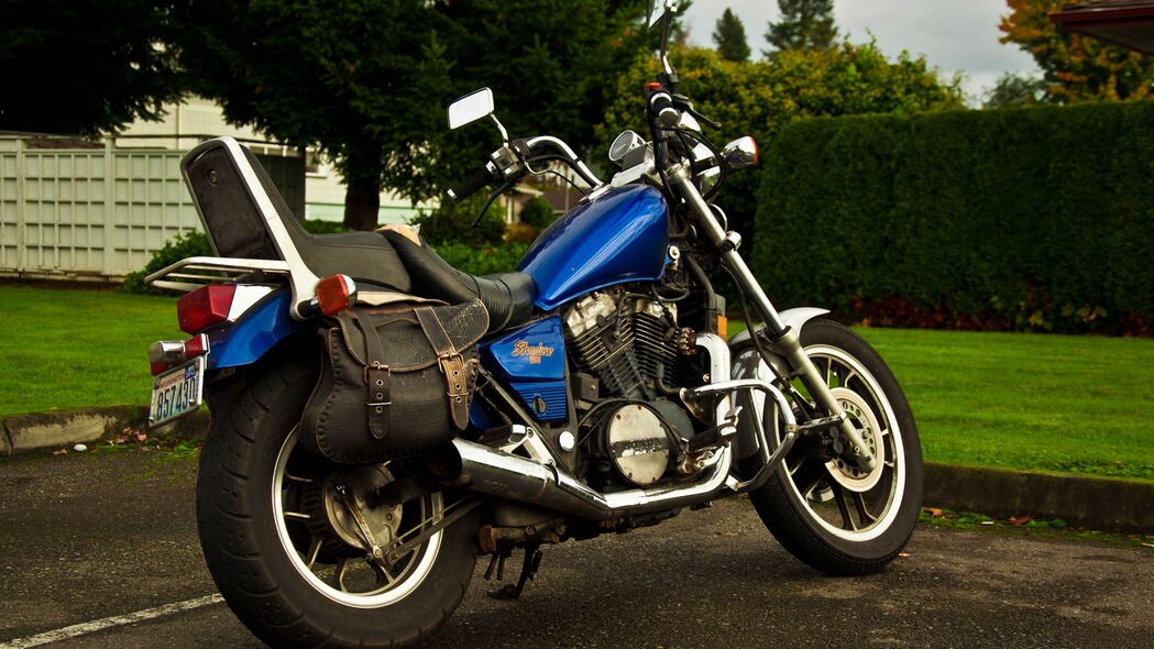 摩托车 自行车 蓝色 4k壁纸 3840x2160