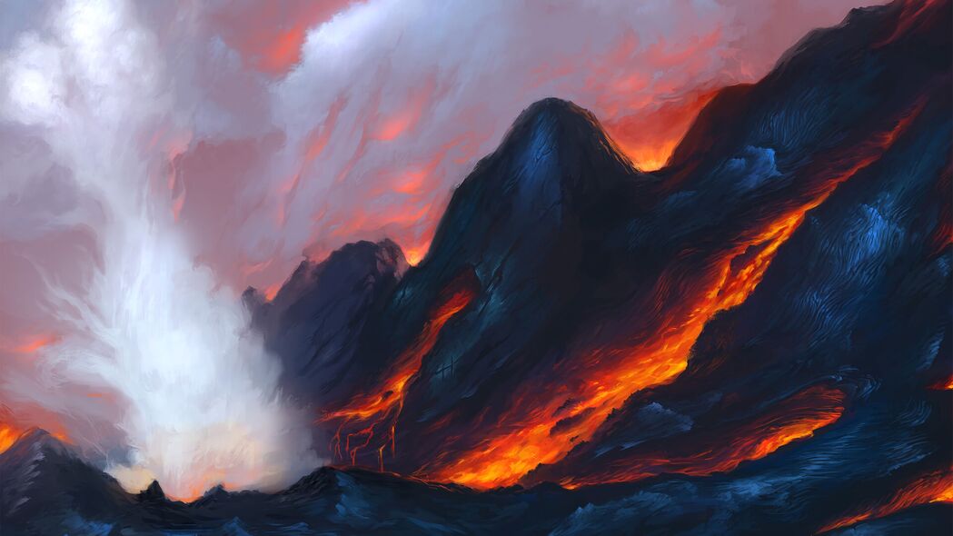 火山 熔岩 艺术 4k壁纸 3840x2160