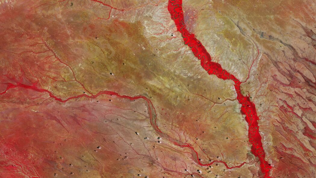 塔纳河 河流 肯尼亚 地球 行星 从太空观看 4k壁纸 3840x2160