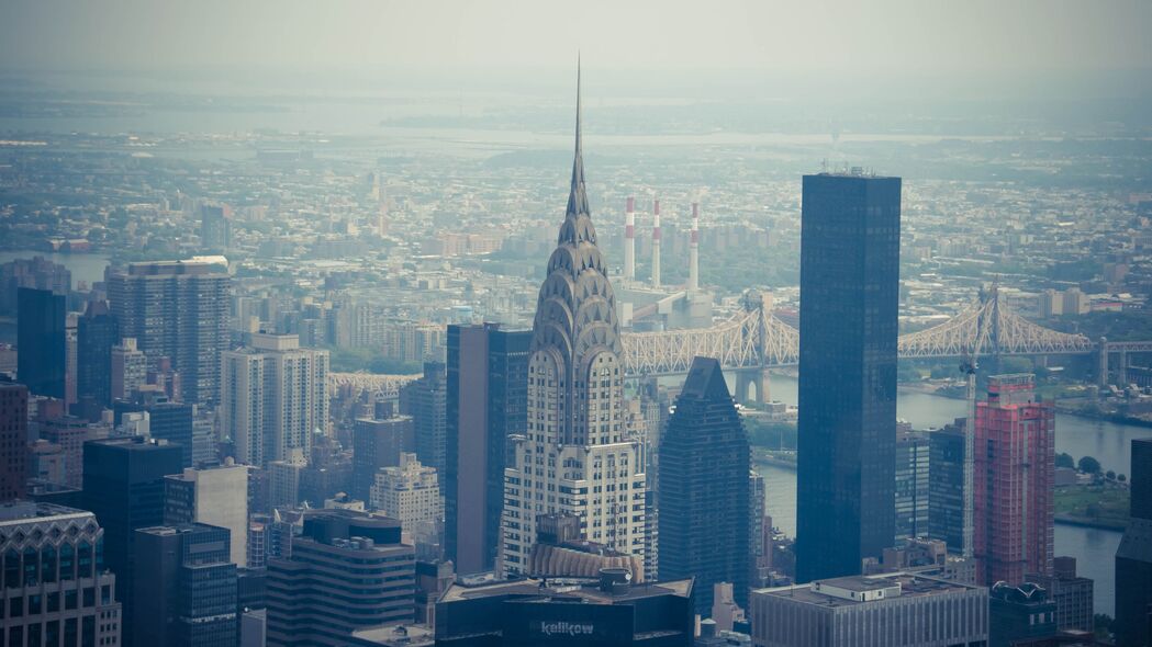 克莱斯勒大厦 城市 建筑 建筑 鸟瞰图 纽约 4k壁纸 3840x2160