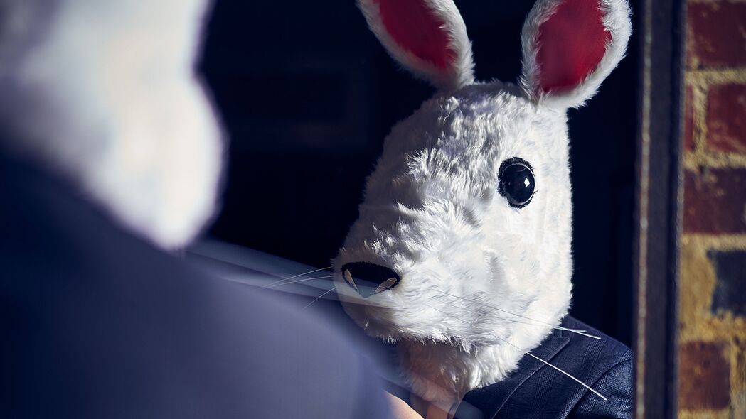 男人 服装 面具 兔子 4k壁纸 3840x2160