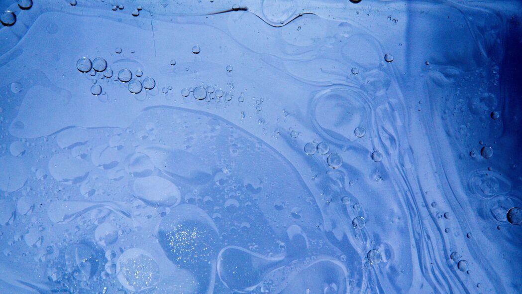 液体 气泡 抽象 蓝色 4k壁纸 3840x2160