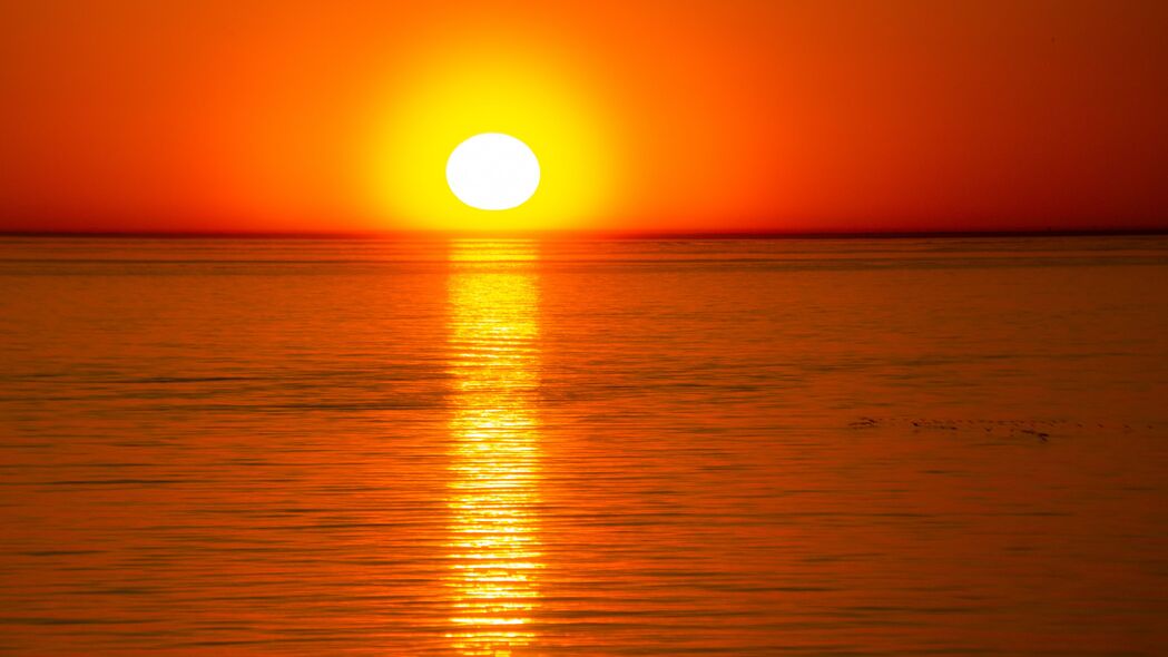 海 水 反射 太阳 日落 4k壁纸 3840x2160