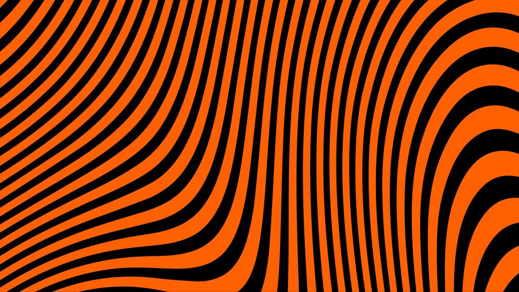 条纹 波浪 弯曲 抽象 橙色 4k壁纸 3840x2160