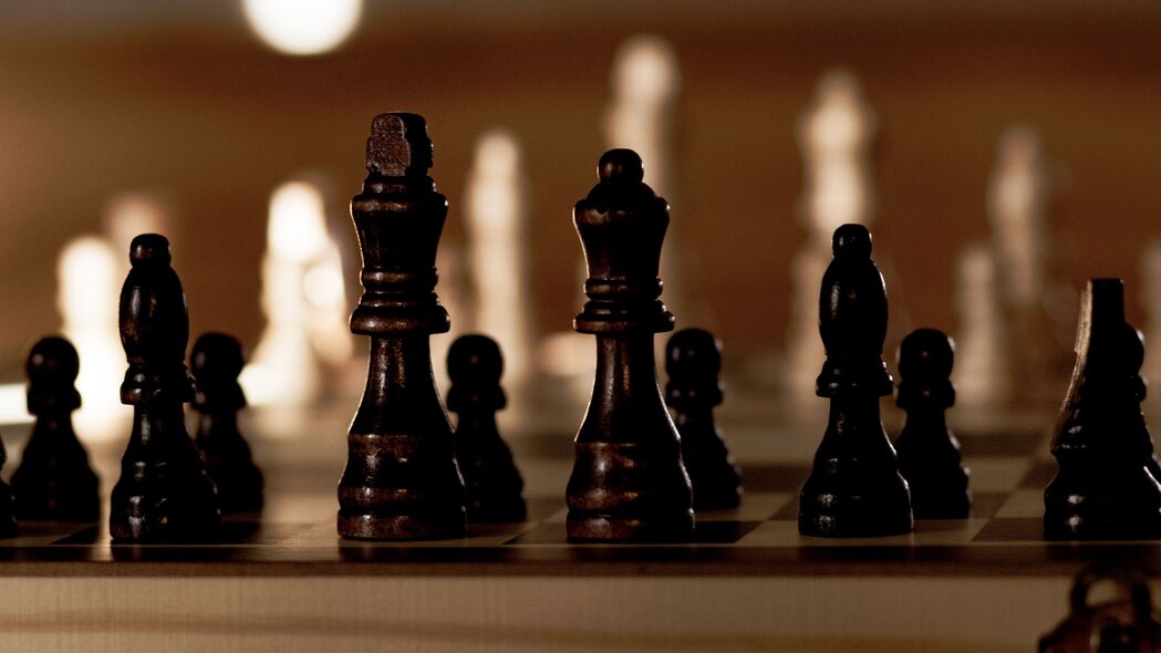 国际象棋 棋盘 棋子 国王 王后 游戏 4k壁纸 3840x2160