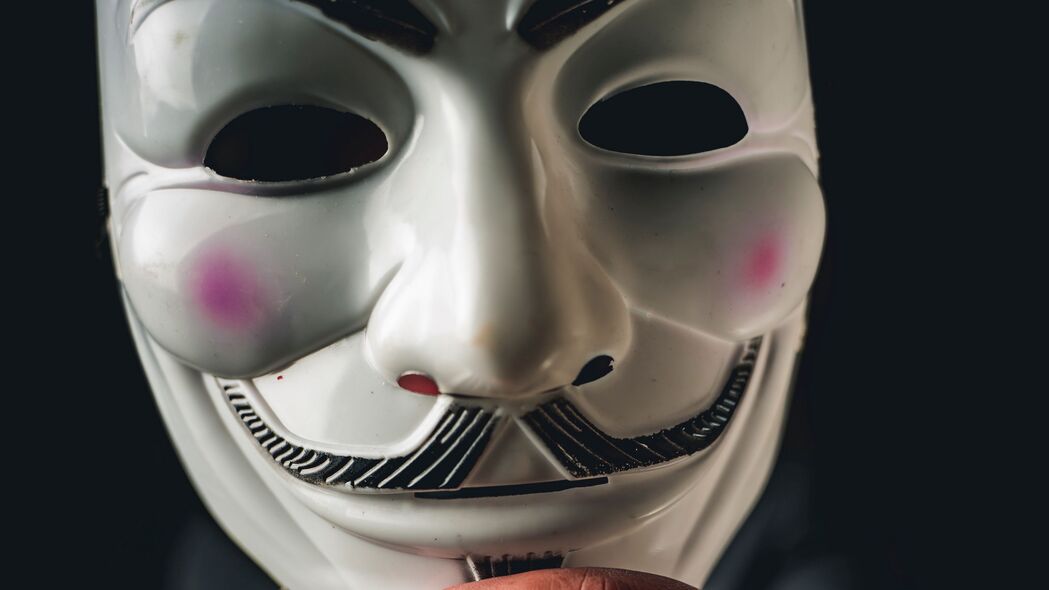 匿名 面具 手 4k壁纸 3840x2160