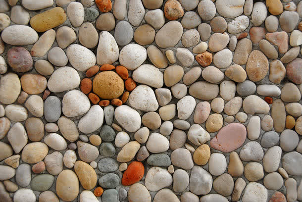 形态各异的鹅卵石背景
