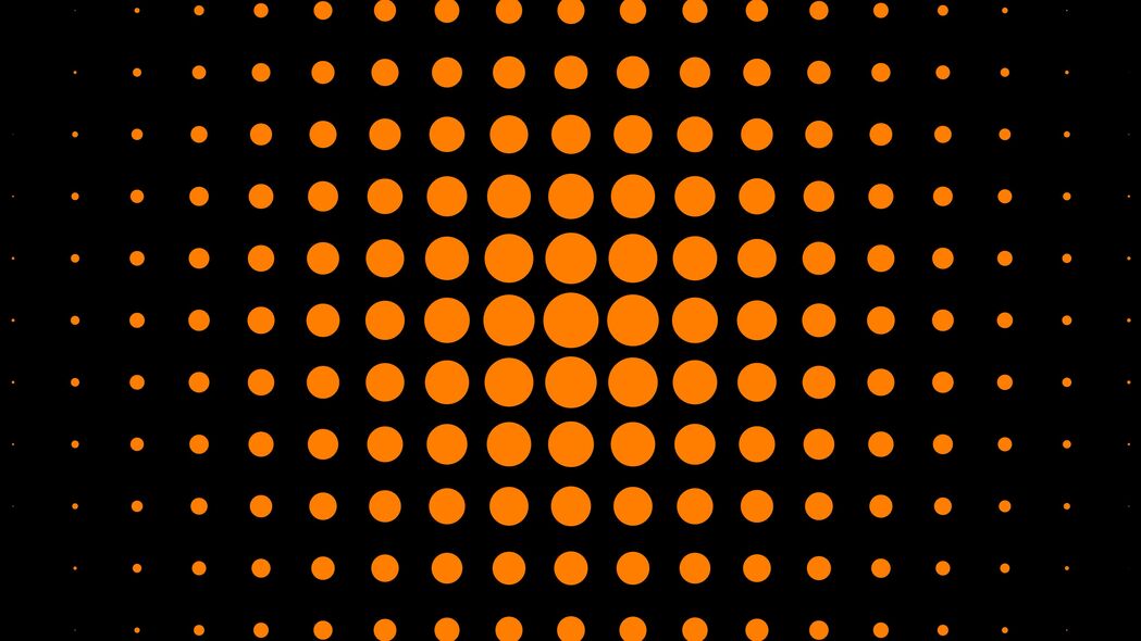 圆形 圆点 抽象 橙色 黑色 4k壁纸 3840x2160