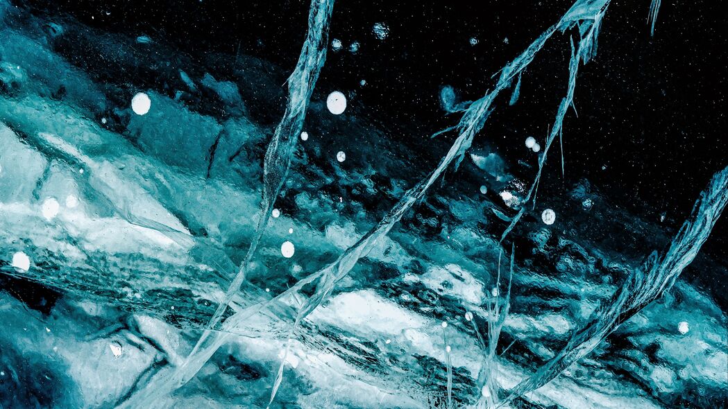冰 裂缝 表面 纹理 蓝色 4k壁纸 3840x2160