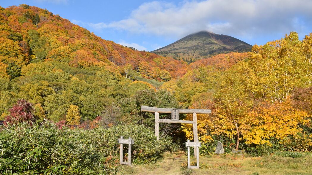  torii 森林 山脉 风景 日本 4k壁纸 3840x2160