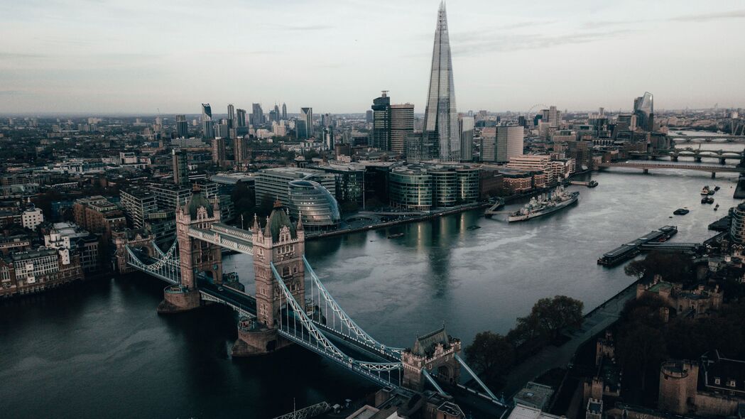 城市 河流 鸟瞰图 建筑 建筑 伦敦 4k壁纸 3840x2160
