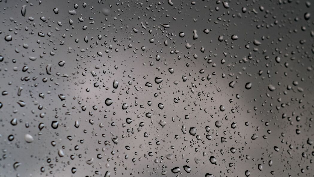玻璃 水滴 表面 微距 雨水 灰色 4k壁纸 3840x2160