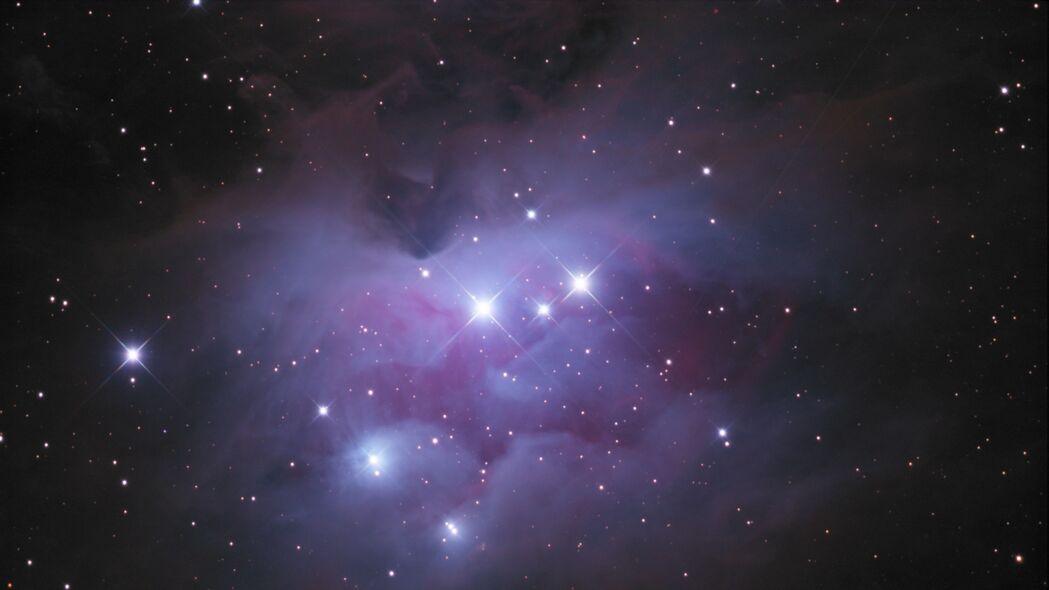 星云 恒星 眩光 空间 紫色 4k壁纸 3840x2160