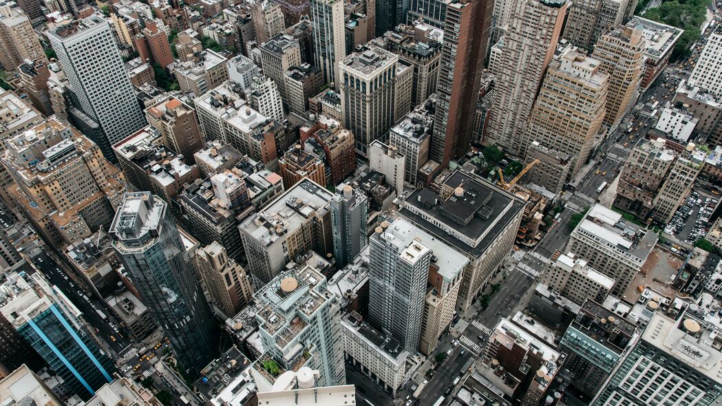 城市 鸟瞰图 建筑 大都市 纽约 4k壁纸 3840x2160