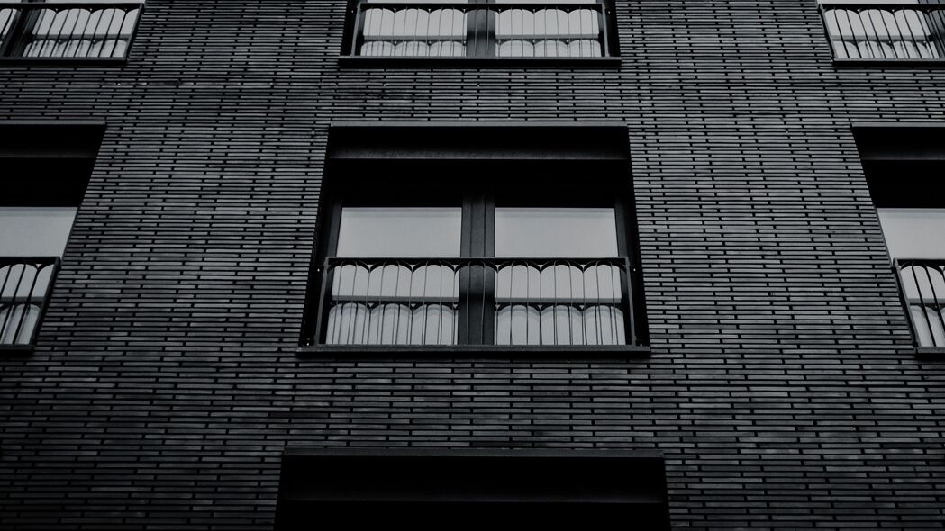 建筑 建筑 窗户 黑白 bw 4k壁纸 3840x2160