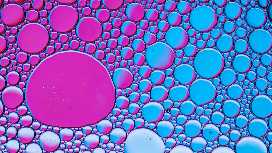 液体 气泡 眩光 宏观 紫色 蓝色 4k壁纸 3840x2160
