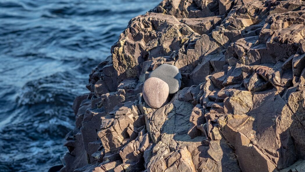 岩石 石头 海岸 海洋 4k壁纸 3840x2160