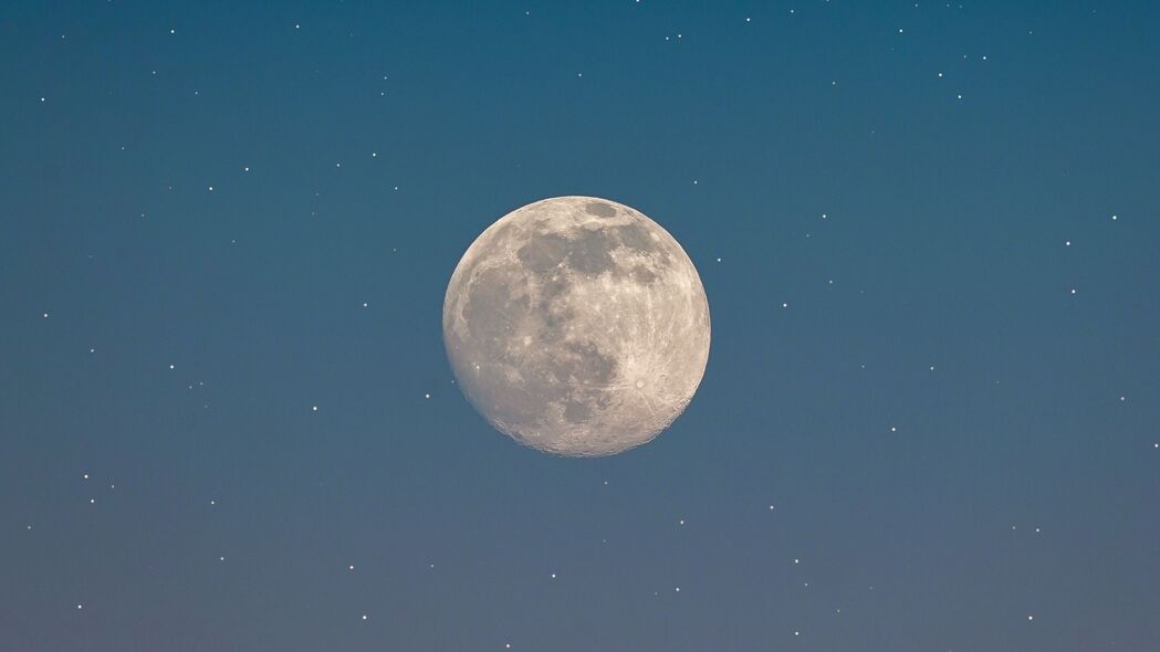 月亮 满月 星星 天空 太空 4k壁纸 3840x2160