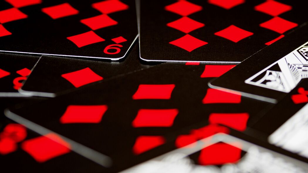 扑克牌 游戏 游戏 红色 黑色 4k壁纸 3840x2160