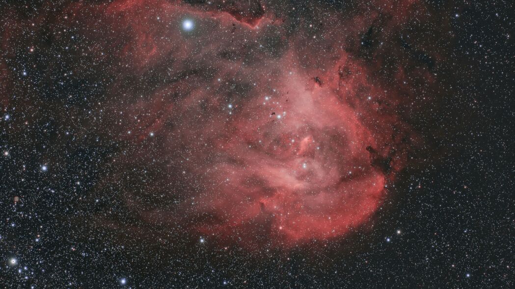 星系 星云 恒星 眩光 空间 红色 4k壁纸 3840x2160