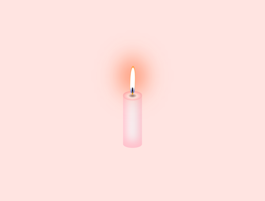 火焰动态图片素材下载，粉色蜡烛燃烧动态图