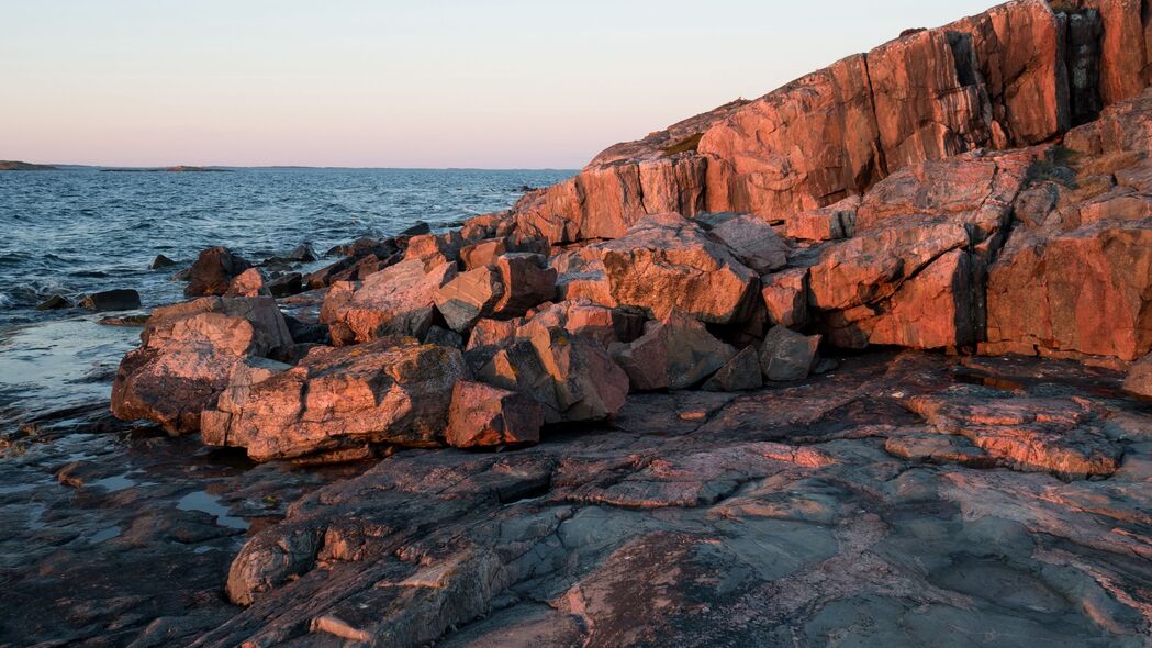海岸 岩石 石头 海洋 水 自然 4k壁纸 3840x2160