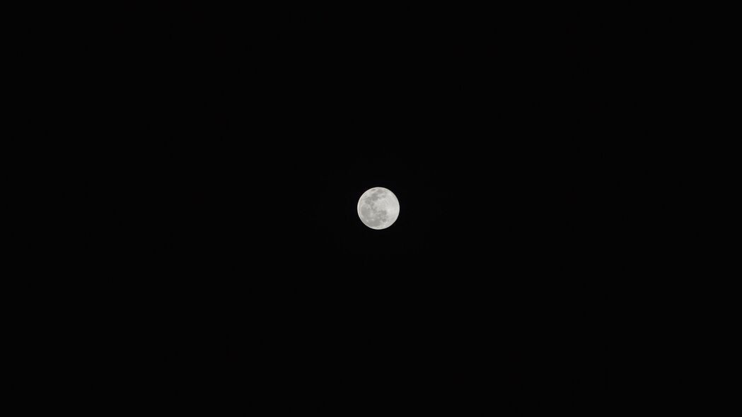 满月 月亮 天空 夜晚 黑色 黑暗 4k壁纸 3840x2160