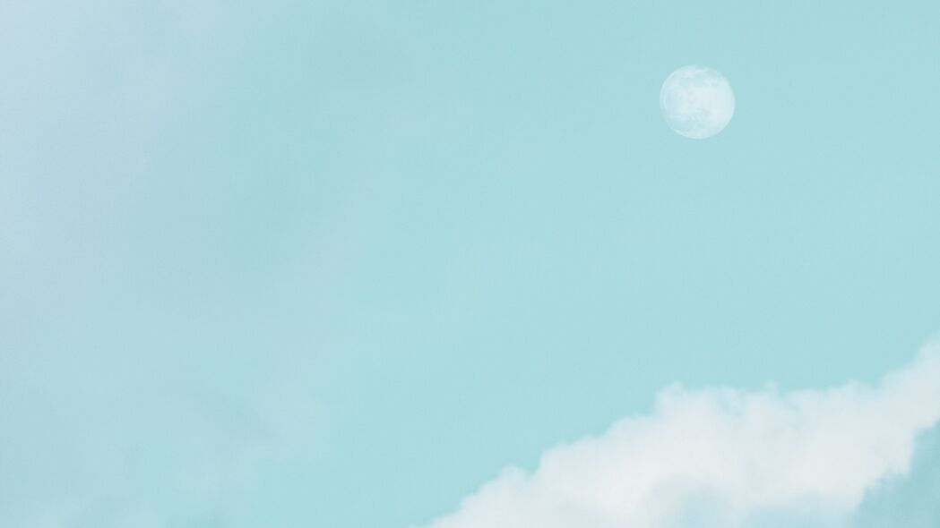 云 月亮 天空 蓝色 4k壁纸 3840x2160