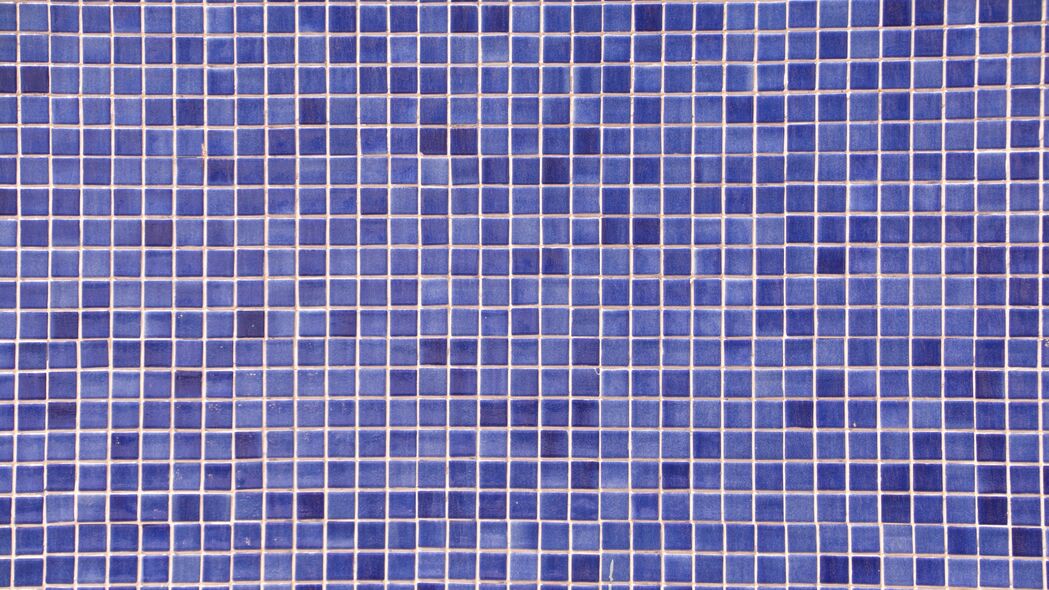 瓷砖 马赛克 表面 纹理 蓝色 4k壁纸 3840x2160
