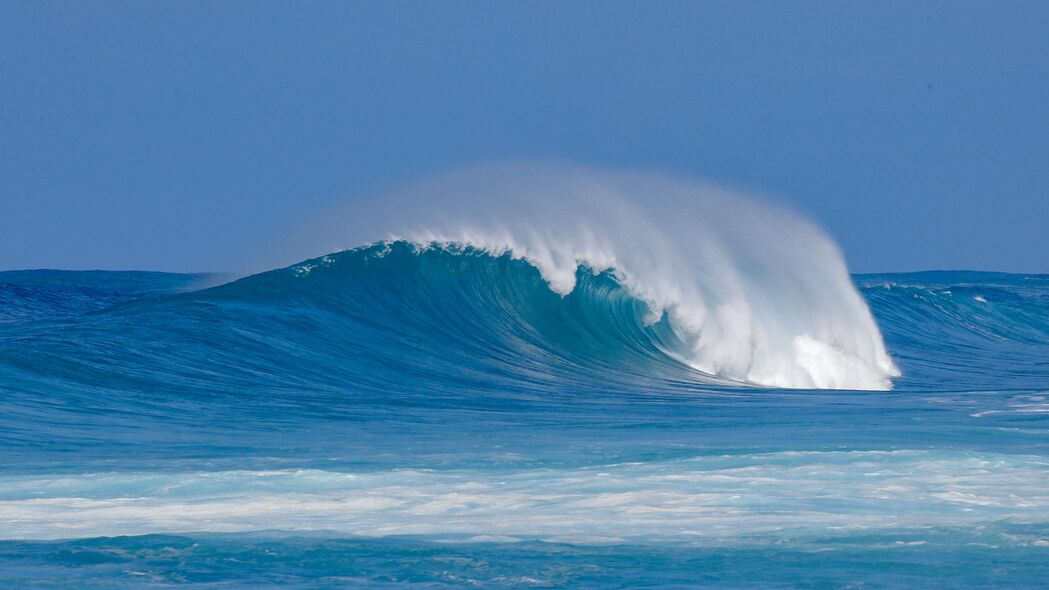 海洋 波浪 水 泡沫 蓝色 4k壁纸 3840x2160