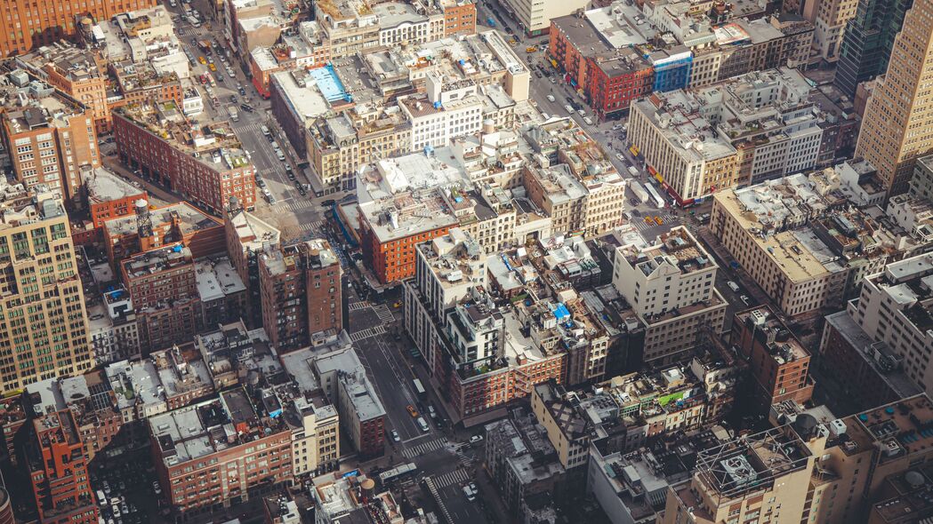 城市 城市景观 鸟瞰图 建筑物 道路 纽约 4k壁纸 3840x2160