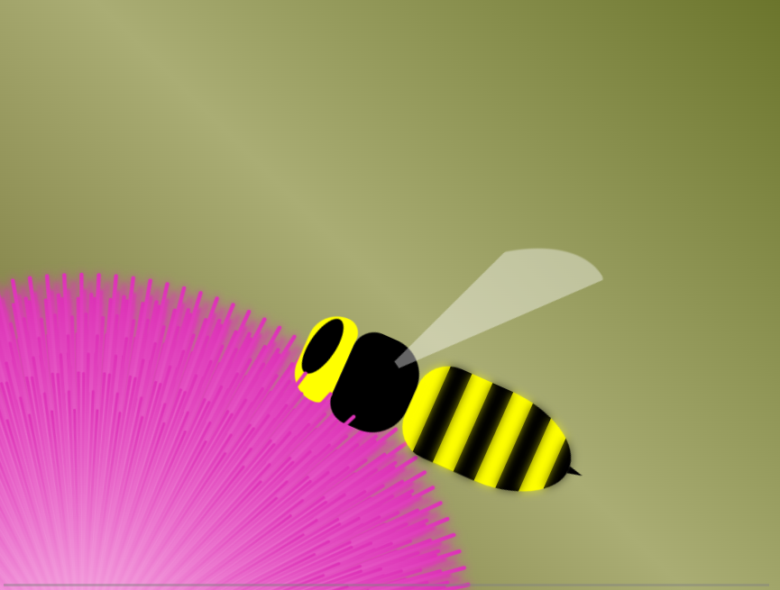 蜜蜂元素设计，蜜蜂采蜜动画制作作品